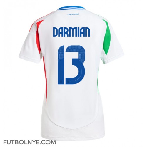 Camiseta Italia Matteo Darmian #13 Visitante Equipación para mujer Eurocopa 2024 manga corta